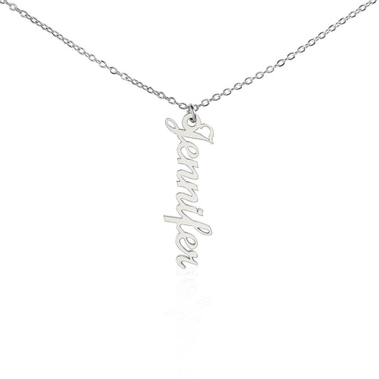 Personalized Name Necklace, Vertical