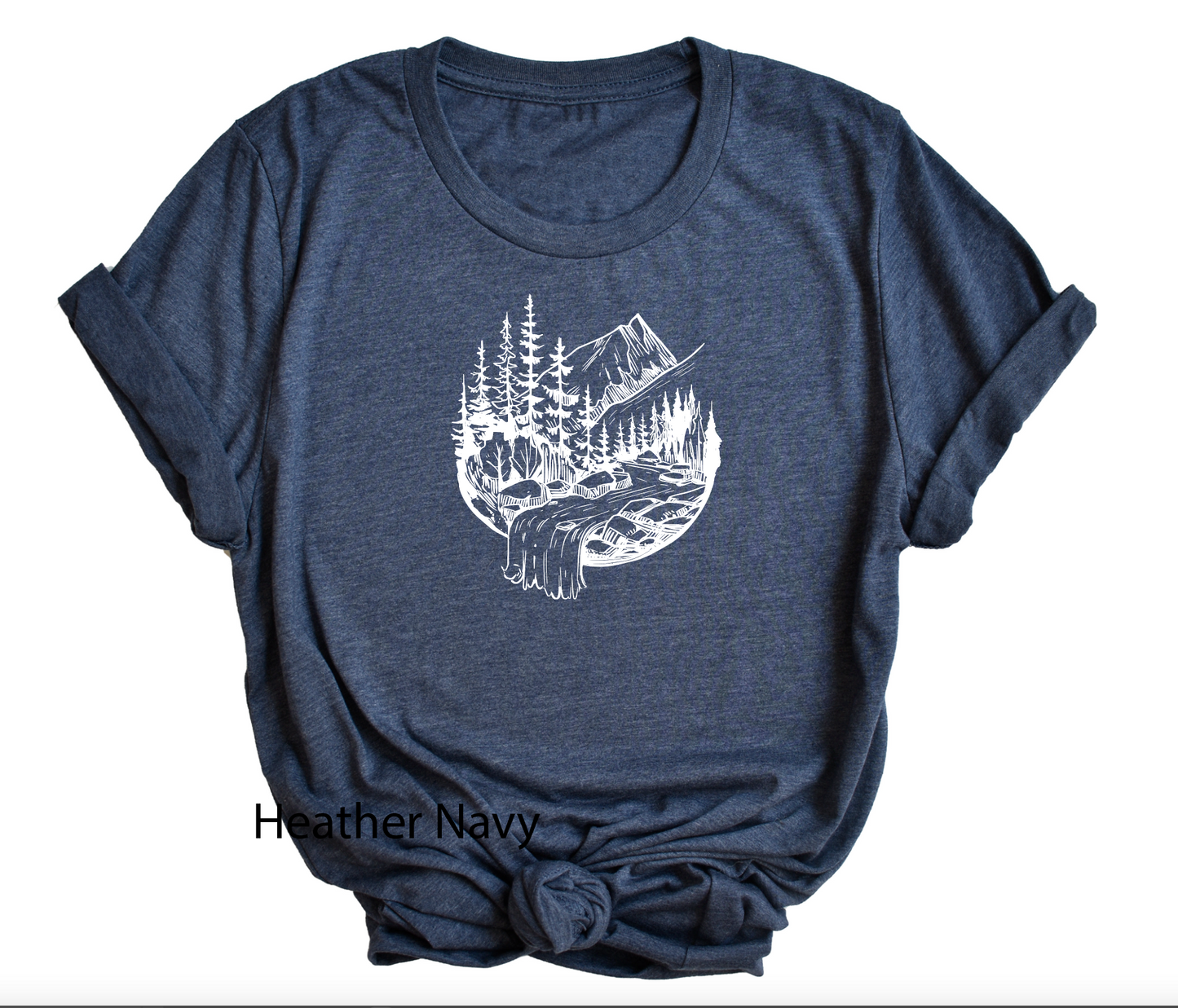 Mountain River Scene Tee Shirt