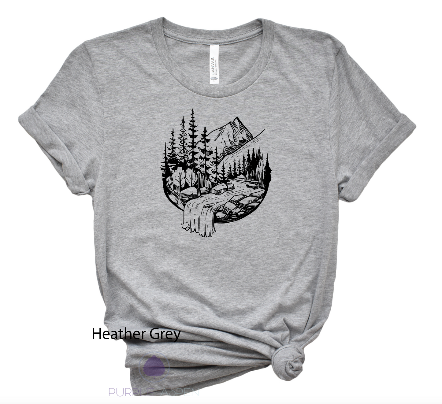 Mountain River Scene Tee Shirt