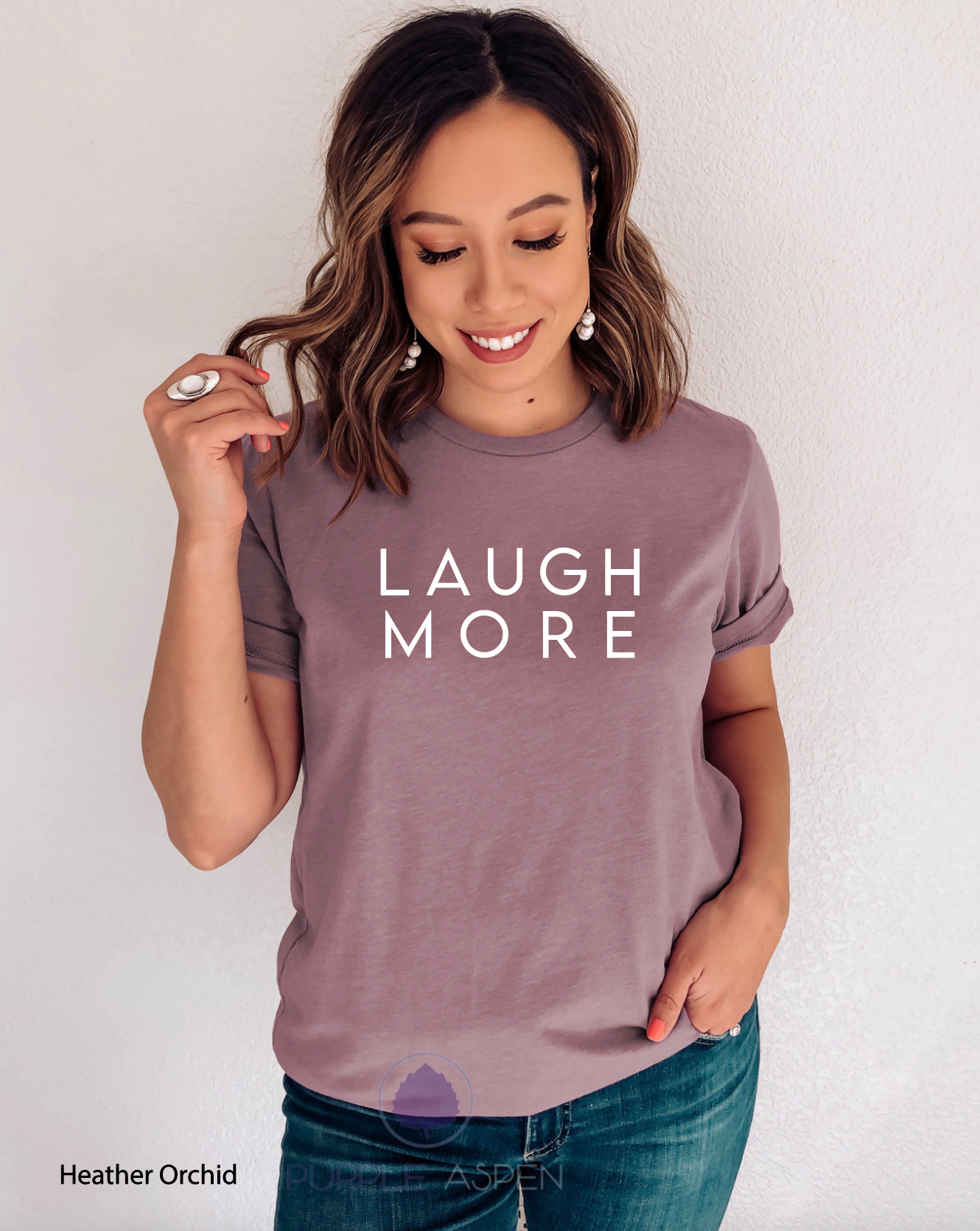 Laugh More Premium Tshirt