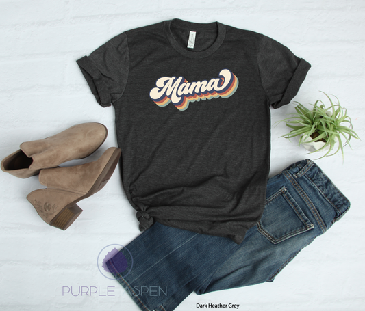 Mama Retro Print Premium Tee