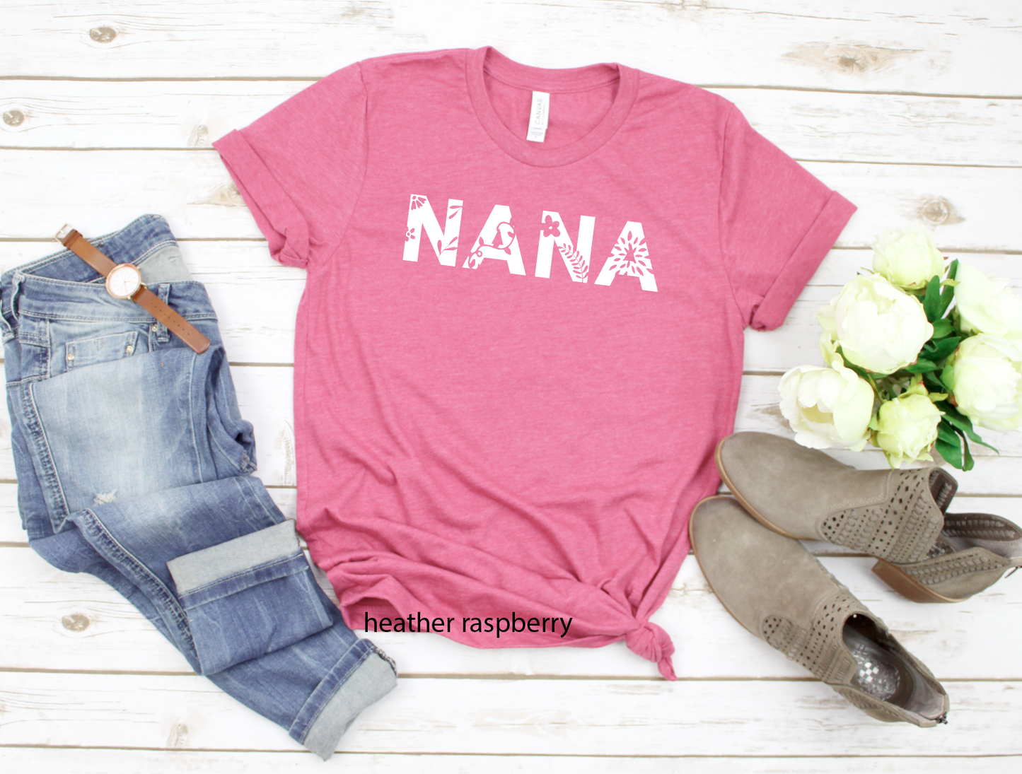 Nana Floral Premium Tshirt