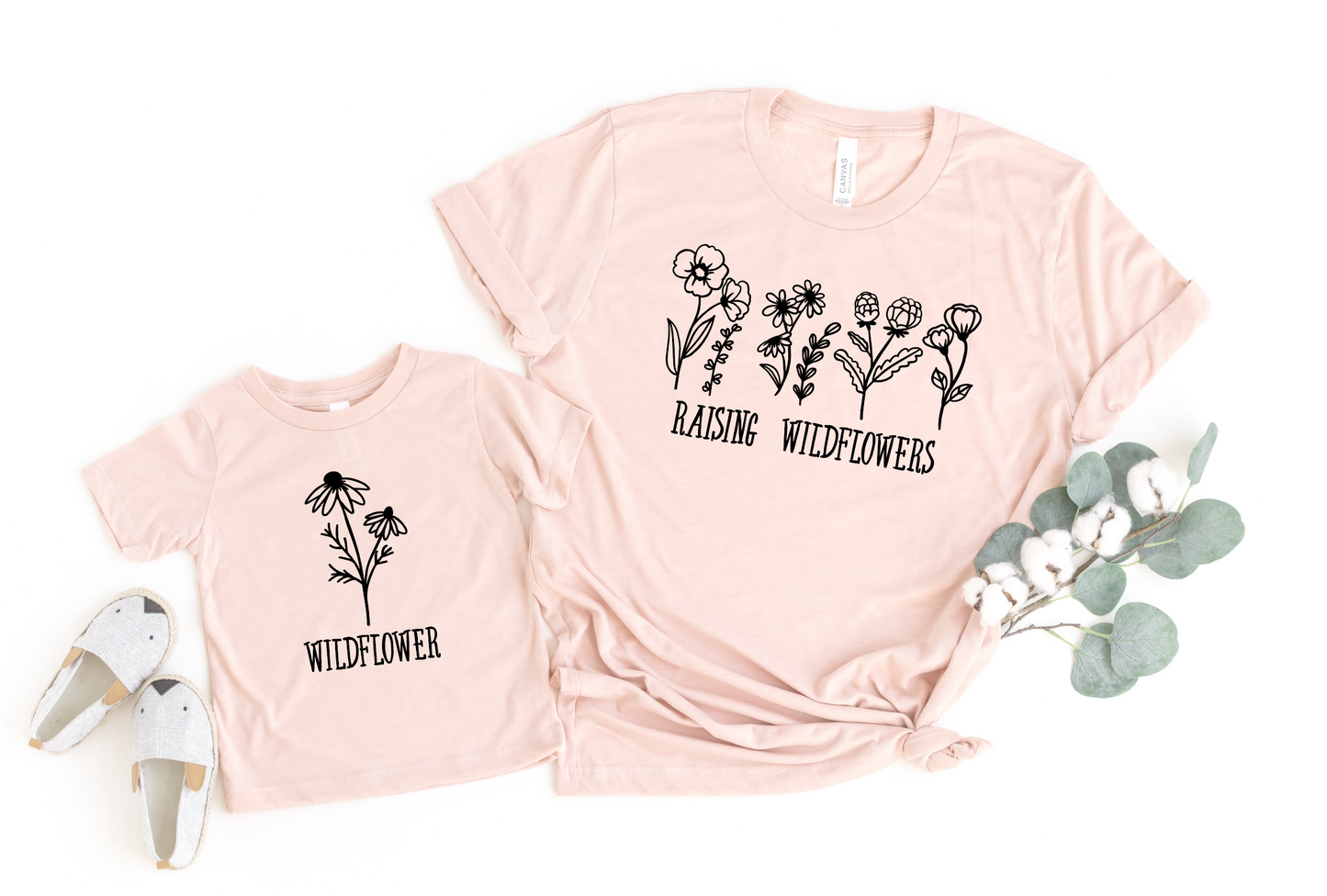 Raising Wildflowers and Little Wildflower Shirt Set