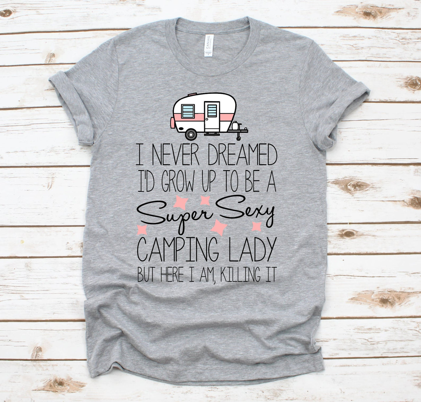 Camping Lady Tee shirt