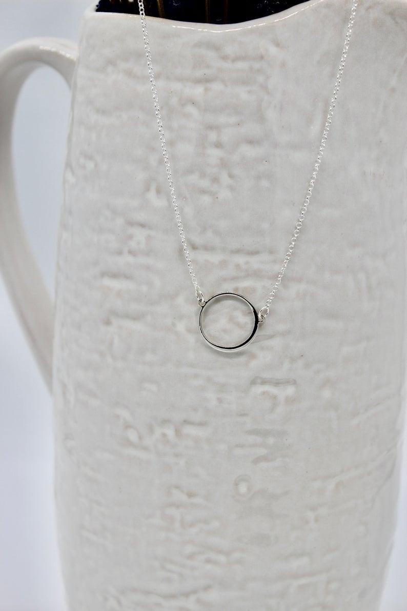 Sterling Silver Circle Necklace
