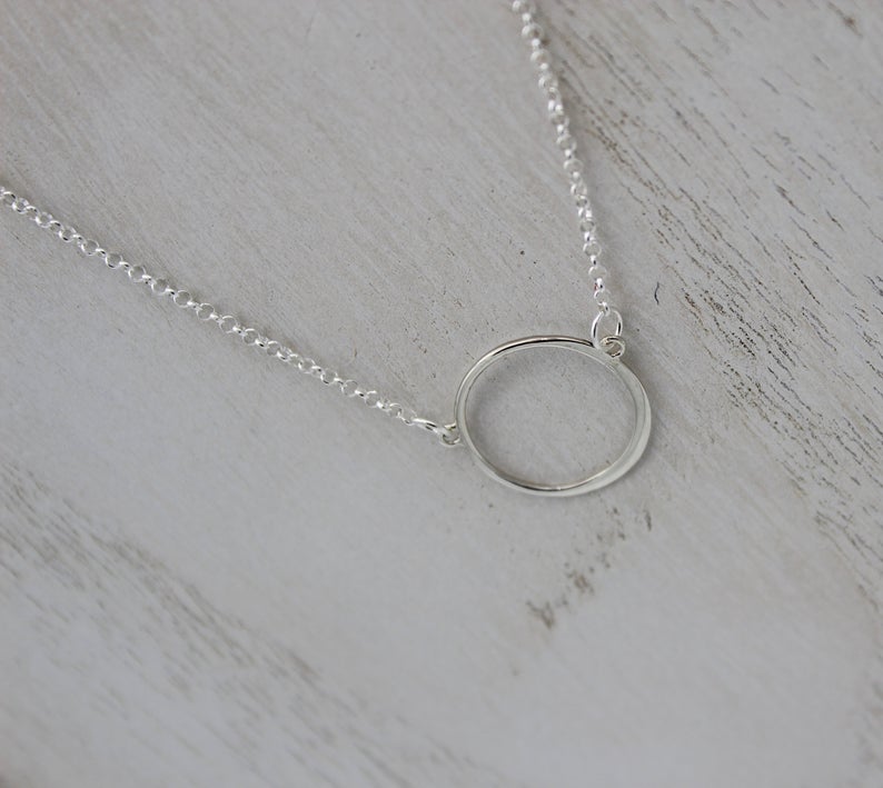 Sterling Silver Circle Necklace