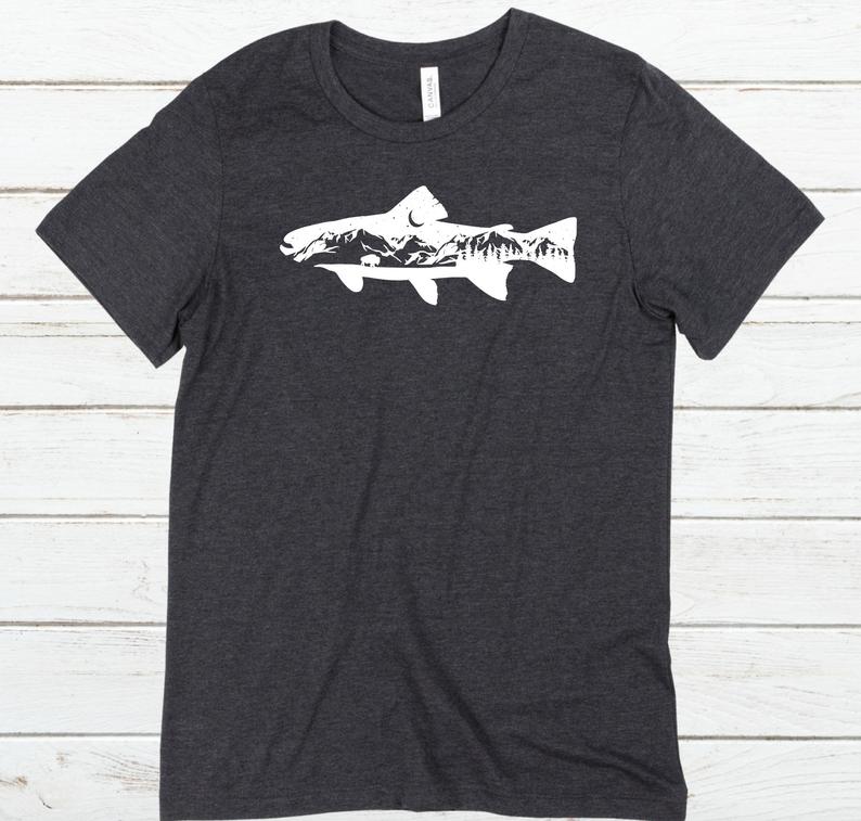 Fish Mountain Scene T-Shirt